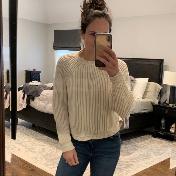 Cotton Ribbed Cropped J. Crew Sweater (M) - Picture 5 of 7